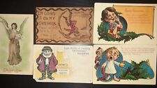 C 1907 Postcards Three Xmas One Easter One Leather Christmas  picture