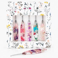 Katech 5 PCS Crochet Hook Set with Case (2.5mm, 3.0mm, 3.5mm, 4.0mm, 4.5mm) |... picture
