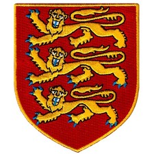 ROYAL ARMS OF ENGLAND PATCH - BRITISH COAT CREST BADGE UK embroidered iron-on picture