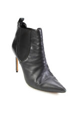 Manolo Blahnik Womens Leather Pointed Toe Ankle Boots Black Size 40.5 10.5 picture