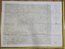 Siegen Koblenz Germany 4ft Map 1965 VTG U.S. Army Command General Staff College picture