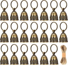 20 Pcs Small Pure Copper Bells, Handmade Vintage Brass Hanging Craft Bells, Craf picture
