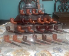 22 NOS Briar Wood Vintage Tobacco Pipe Lot Screw Stem Unsmoked Beauties………..LQQK picture
