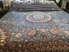 Soft Surroundings Coverlet Blanket Tapestry Style Cotton King France 110