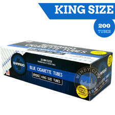 Shargio Blue Light King Size cigarette tube tobacco - 3 Boxes - 200 Tubes Box  picture