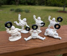 SET OF 6 SMALL MICHELIN MEN BIBENDUM FIGURINES TIRE DEALER GARAGE ADVERTISING picture