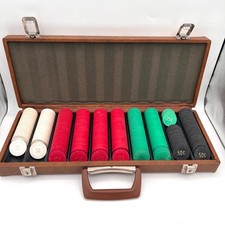 Vintage Paulson Top Hat & Cane SCV Poker Chips 391pc ARP Pedro Mfg. Case picture