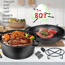 FAXHION 2-in-1 Cast Iron Dutch Oven Set  picture