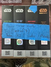 Agoro Star Wars 5g Silver Foil T-1 Set of 4 Yoda R2-D2 Vader Mandalorian picture