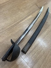 Antique 1837 French Model 1833 Naval Boarding Cutlass Sword w Original Scabbard picture