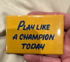 Notre Dame “Play Like a Champion Today” Fridge Magnet Yellow Blue picture