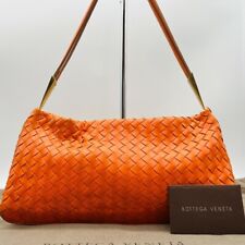 Bottega Veneta Intrecciato Orange Shoulder Bag Handbag Vintage　From Japan picture
