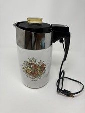 Vintage Corning  10 cup Spice of Life Le Café Electric Coffee Pot Maker complete picture