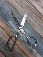 VINTAGE Halperms SUPER Edge L77 SCISSORS SHEARS MADE IN Germany CHROME PLATE picture