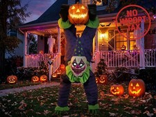 5 Ft Animated Upside-Down Clown Halloween Decoration Light-Up picture