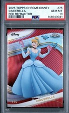 2025 Topps Chrome Disney Cinderella #75 Red Refractor /5 PSA 10 picture
