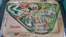 VTG Disneyland Map  Preopening layout Tin-Litho TV/Lap tray Circa 1955 USA  Rare picture