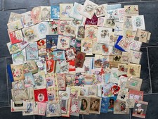 Big Lot 1930s 40s Greeting Cards Used All Occasions Crafts Scrapbook Bday Xmas picture