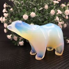 1pc Opalite polar bear Carved Quartz Animal Sculpture Crystal Skull heal 3