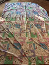 Vintage 1993 Shari Lewis Lamb Chop Flat Bed Sheet 62” x90” picture