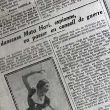 Journal EXCELSIOR 30 06 1917 Mata Hari spy will pass to Council of War picture