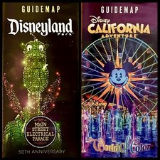 2022 Disneyland Guide Map Disney Main Street Electrical Parade DCA World Color picture