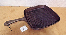 Martha Stewart Enterprises MSE Cast Iron Square Ribbed Fryer Sits Flat & Ribbed picture