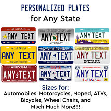 Any State Any Text Customized License Metal Plate Tag for Auto Car Bike Bicycle picture