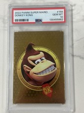 2022 Panini Nintendo Super Mario Donkey Kong #158 PSA 10 Golden 🐵 picture
