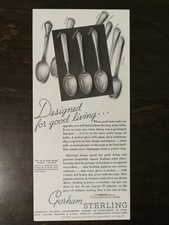 Vintage 1935 Gorham Sterling Silver Wear Original Ad 122 picture