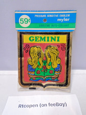 Vintage 1960s Pressure Sensitive GEMINI Zodiac Birth Sign Hippie Sticker 3