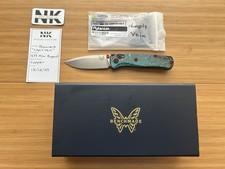 Nodak Custom “Lapis Vein” Shipwreck Copper Benchmade 533 Mini Bugout S30V picture