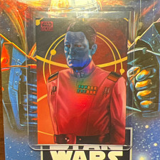 2026 Topps Star Wars Chrome Galaxy Art of the Dark Side ADS-12 Thrawn Red 1/5 picture