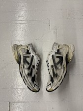 Balenciaga White Black Distressed Runner Sneakers picture