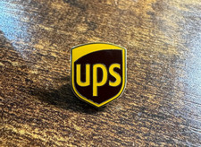 UPS Shield Logo Enamel Lapel Hat Pin United Parcel Service Employee picture