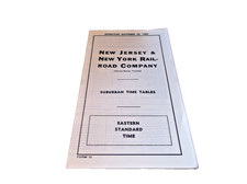1955 ERIE RAILROAD FORM 10 NEW JERSEY & NEW YORK RAILROAD PUBLIC TIMETABLE picture