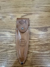 Vintage ABC Solingen Germany Fishing Multi-Tool Pliers Knife W/ Leather Sheath picture