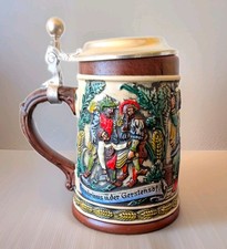 Vintage Original Gerzit / Gerz German beer stein featuring Gambrinus picture