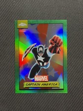 2024 Topps Chrome Marvel Captain America #92 Green Refractor 21/99 picture