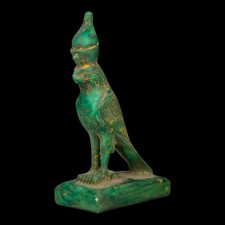 Rare Ancient Egyptian Horus God Statue Antique Pharaonic Mythology BC picture