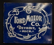 Ford Garage Sign 20x24” Hand Cast Aluminum Relief Metal Wall Art picture