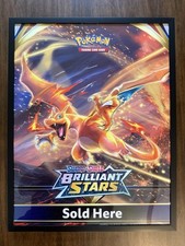 Pokémon Brilliant Stars Charizard / Arceus 2 Sided Official Promo Poster Framed picture