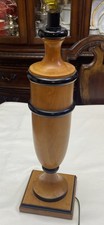 Vintage Robert Abbey Wood Honey Maple Table Lamp Biedermeier Hand turned Works picture