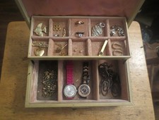 Junk Drawer Vintage Estate Jewelry Lot 14K Gold Pink Pearl 925 Earring Lisner picture