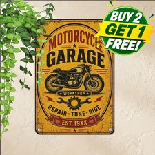 Vintage British Classic Motorcycle Garage Metal Tin Sign Biker Wall Plaque picture