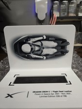 Authentic SpaceX Dragon Crew-2 Flight Seat Leather. picture