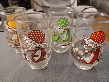 Vintage 1970s Daisy Drinking Glasses – Coordinating Set of 4 picture