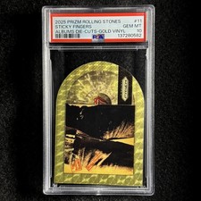 Rolling Stones 2025 Prizm Sticky Fingers Albums Gold Vinyl #11 1/5 PSA 10 picture