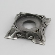 1997 Seagull Pewter Square Pillar Candle Holder CH103 picture