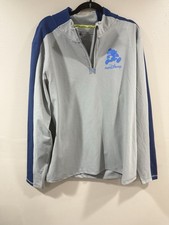 Disney Parks runDisney 1/4 Zip Men's Size Larfe Gray Navy Blue NWT picture
